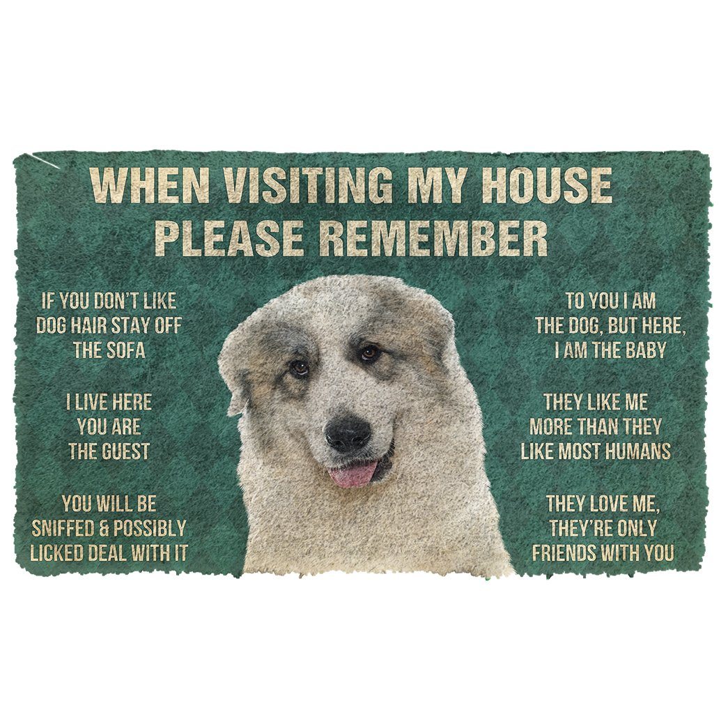Noodever 3D Please Remember Great Pyrenees House Rules Doormat