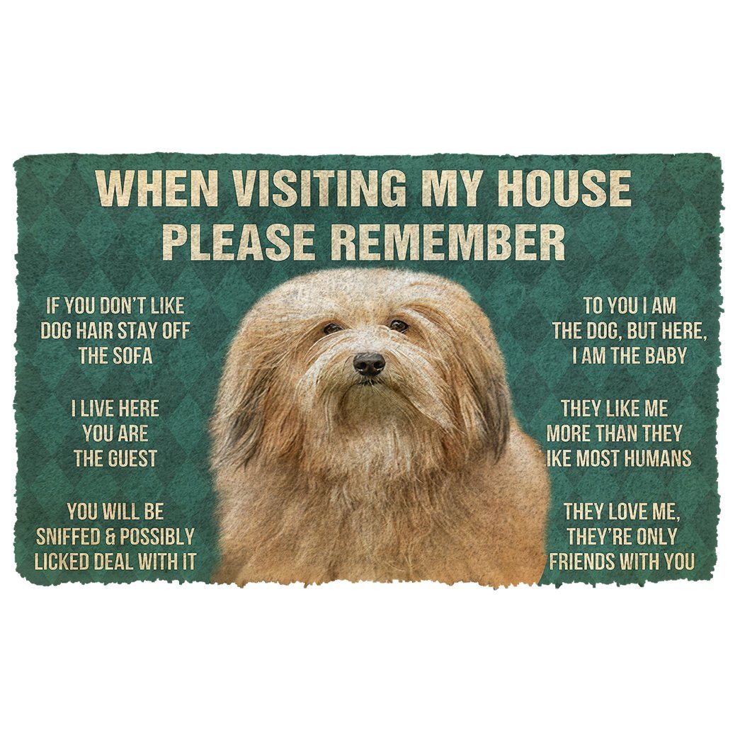 Noodever 3D Please Remember Havanese Dogs House Rules Doormat