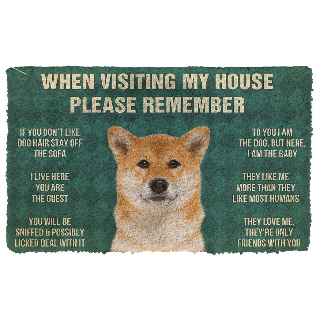 Noodever 3D Please Remember Hokkaido Dogs House Rules Doormat