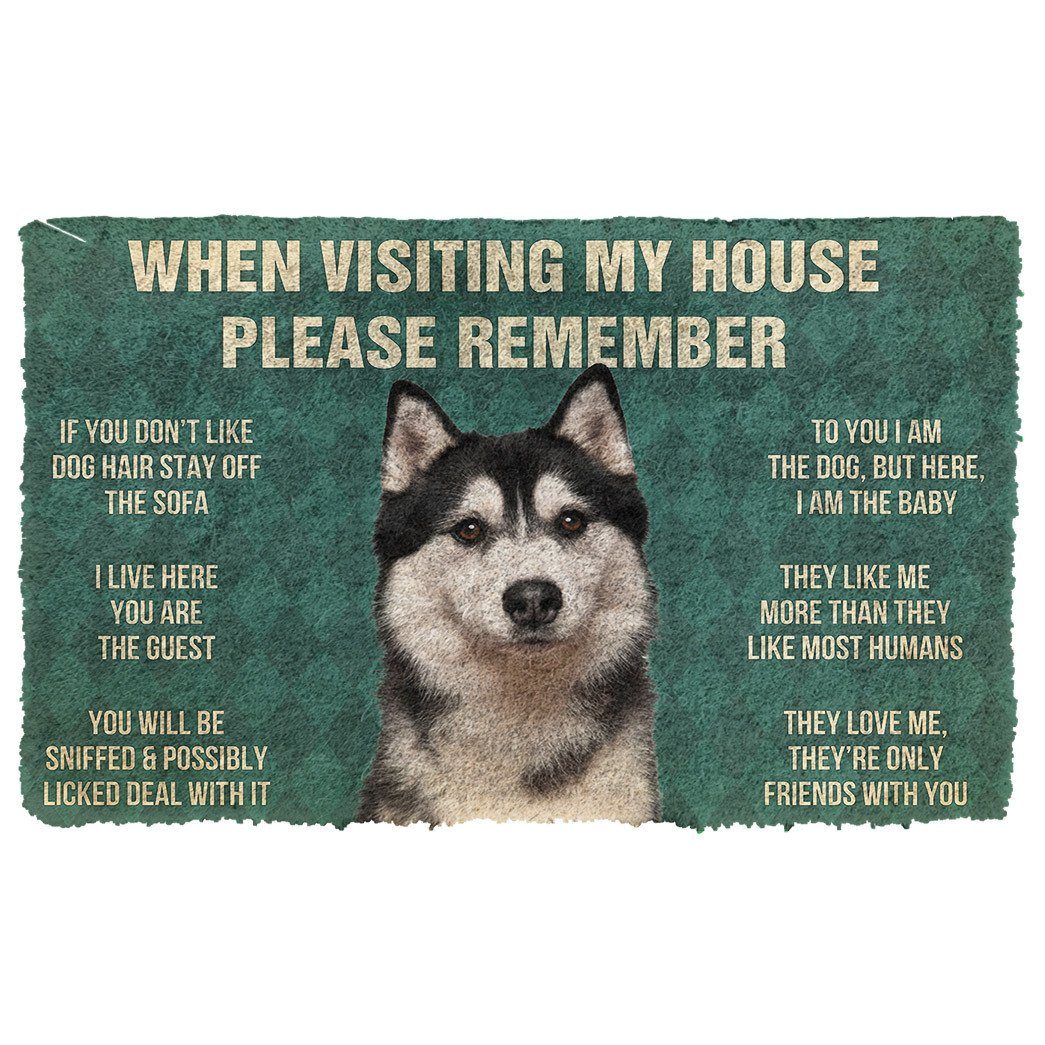Noodever  3D Please Remember Husky Dog's House Rules Doormat