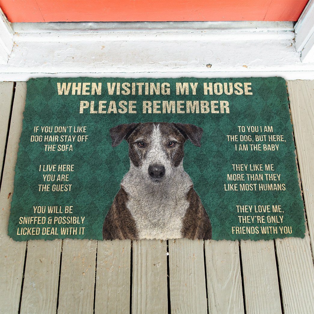 Noodever  3D Please Remember Ibizan Hound Dogs House Rules Doormat