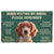 Noodever  3D Please Remember Irish Red and White Setter Dogs House Rules Doormat