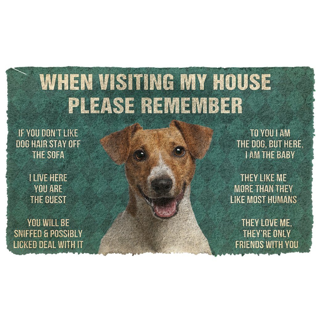 Noodever 3D Please Remember Jack Russell Terrier House Rules Doormat