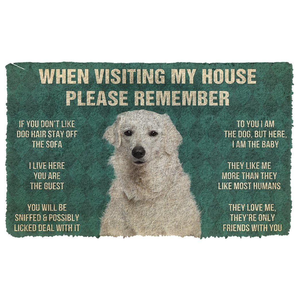 Noodever  3D Please Remember Kuvasz Dogs House Rules Doormat