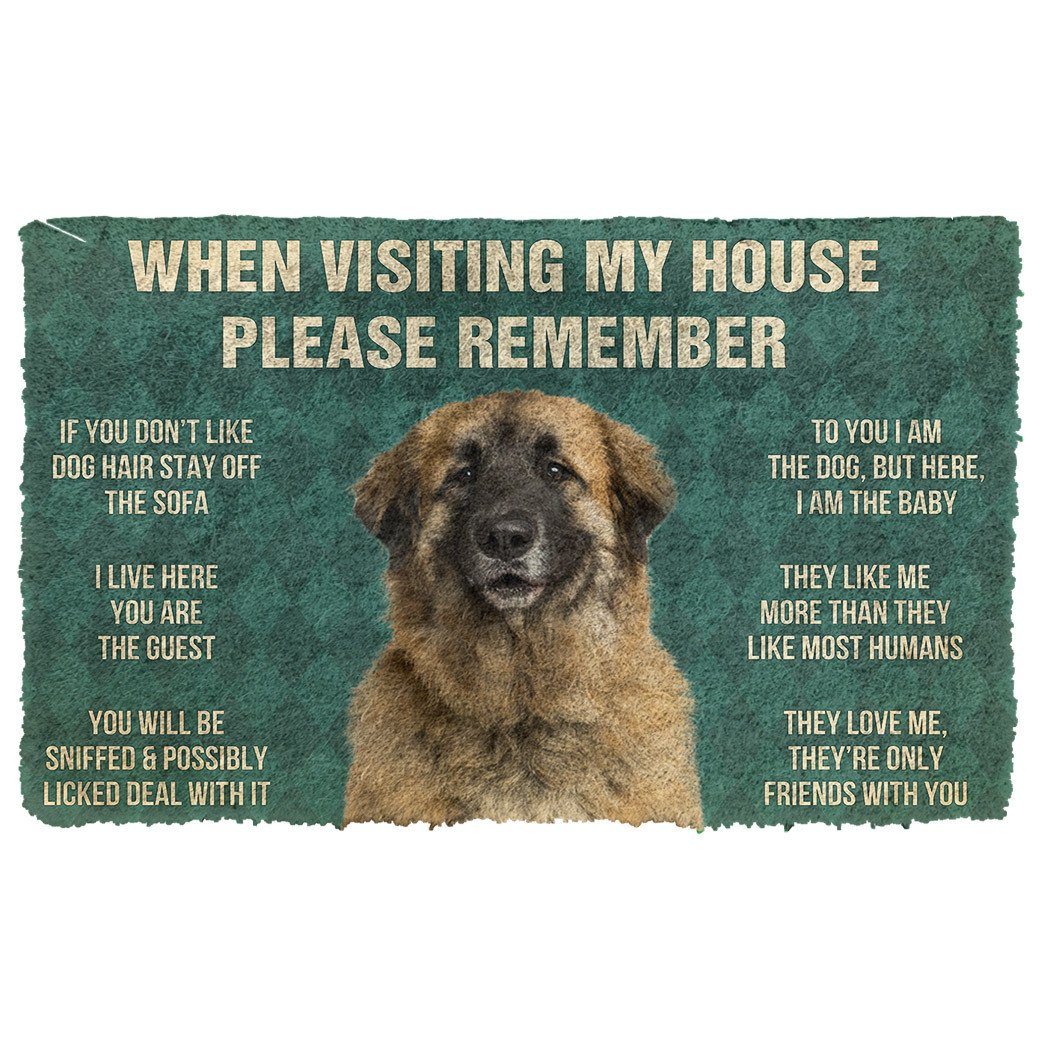 Noodever 3D Please Remember Leonberger Dogs House Rules Doormat