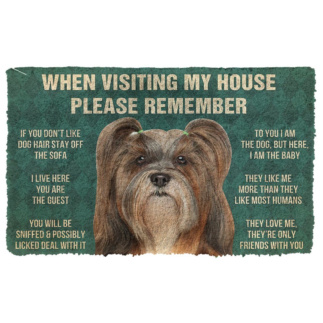 Noodever  3D Please Remember Lhasa Apso Dogs House Rules Doormat