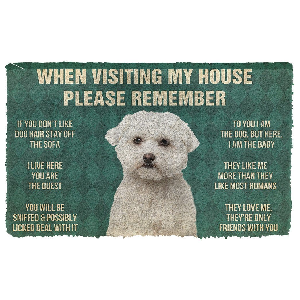 Noodever 3D Please Remember Maltese Dog's House Rules Doormat