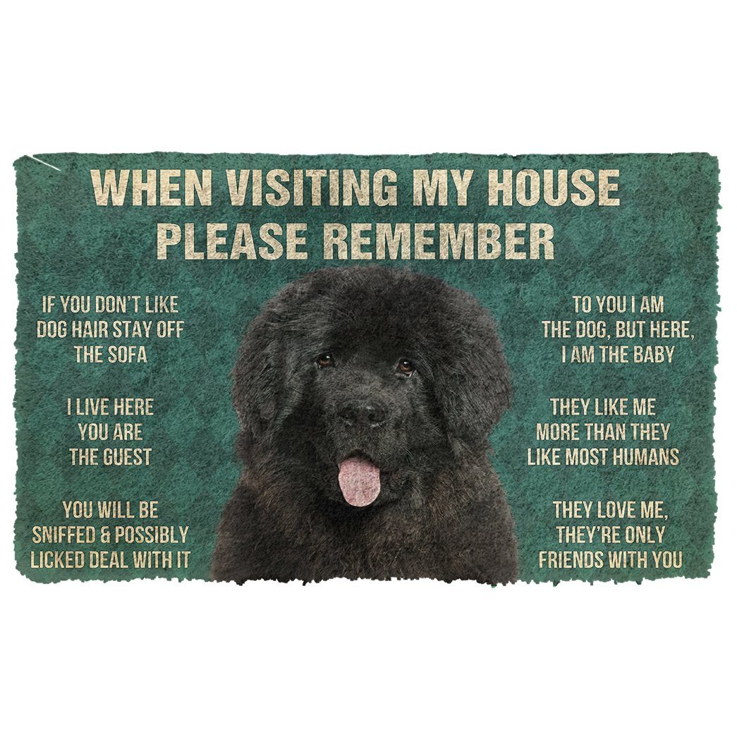 Noodever 3D Please Remember Newfoundland House Rules Doormat