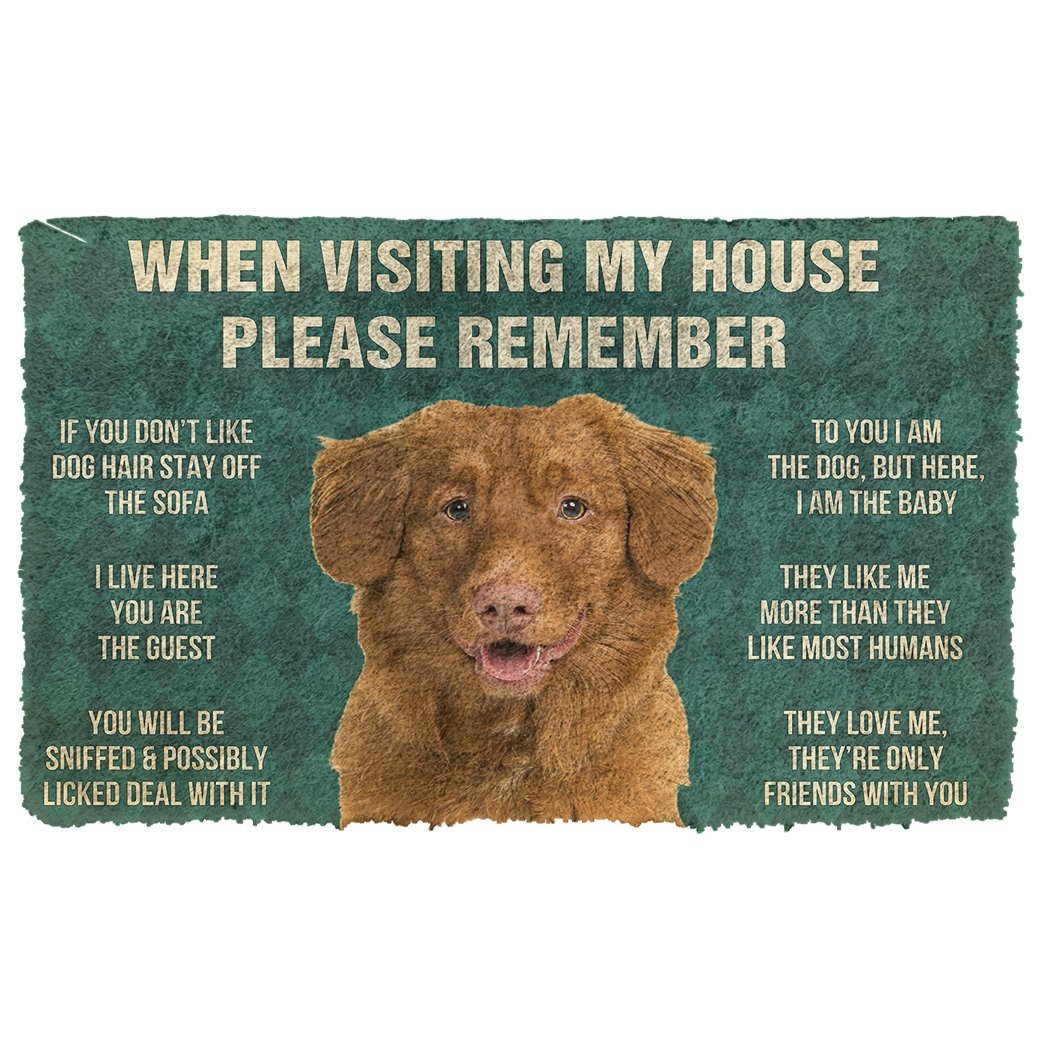Noodever 3D Please Remember Nova Scotia Duck Tolling Retriever House Rules Doormat