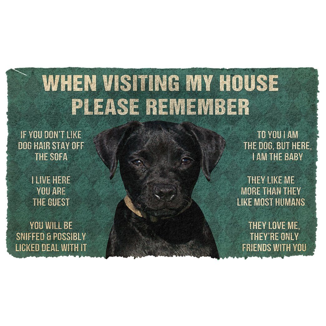 Noodever  3D Please Remember Patterdale Terrier Dogs House Rules Doormat