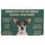 Noodever 3D Please Remember Rat Terrier Dogs House Rules Doormat