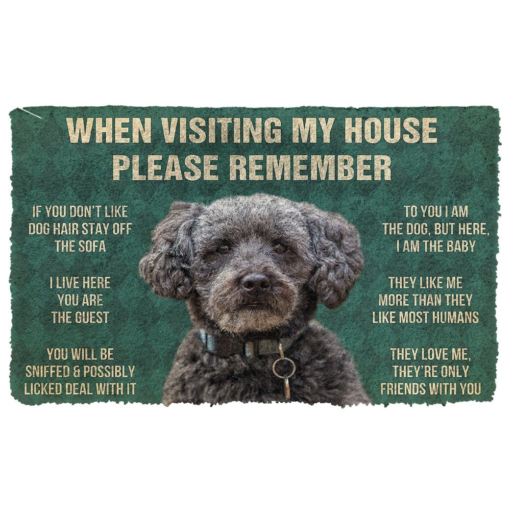 Noodever  3D Please Remember Schnoodle Dogs House Rules Doormat