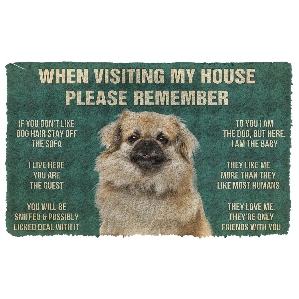 Noodever 3D Please Remember Tibetan Spaniel Dogs House Rules Doormat