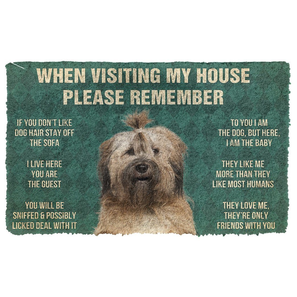 Noodever  3D Please Remember Tibetan Terrier Dogs House Rules Doormat