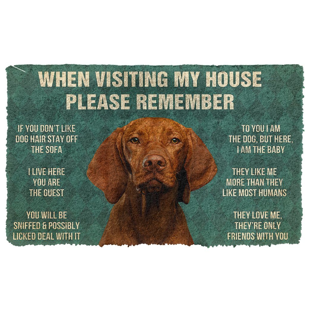 Noodever 3D Please Remember Vizsla House Rules Doormat