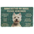 Noodever  3D Please Remember White Terrier Dog's House Rules Doormat