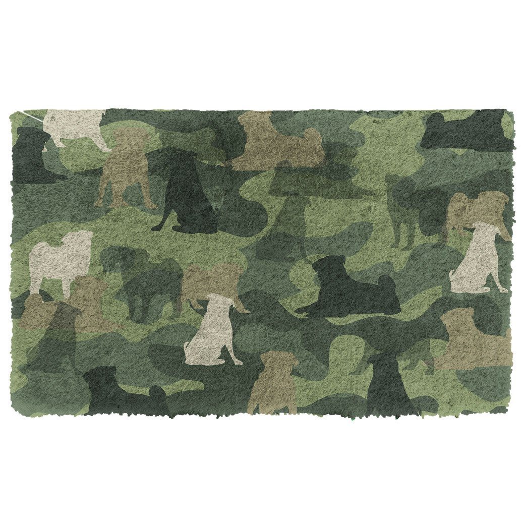 Noodever 3D Pug Camo Doormat