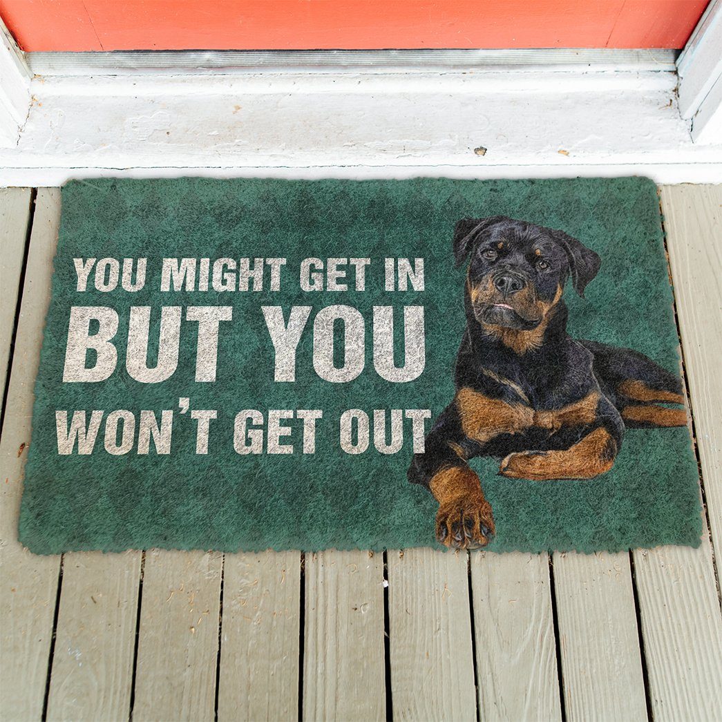Noodever 3D Rottweiler You won't get out Doormat