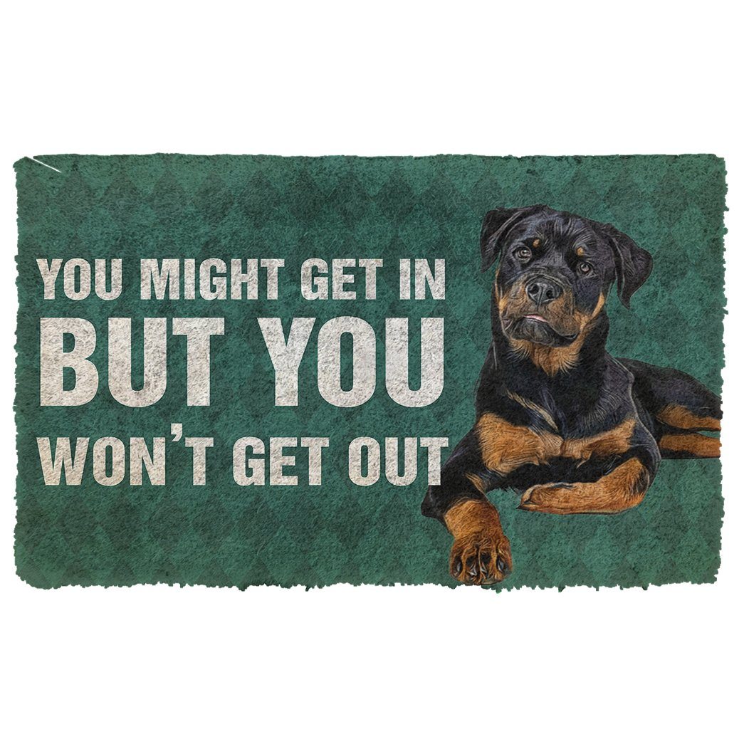Noodever 3D Rottweiler You won't get out Doormat