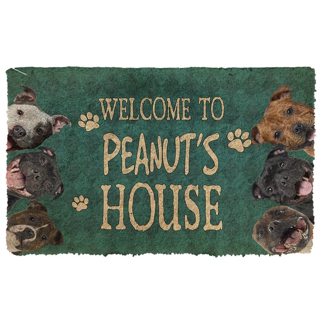 Noodever 3D Staffordshire Bull Terrier Welcome You Doormat