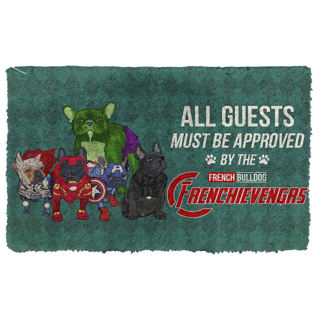 Noodever 3D This House Protected By Frenc Bulldog Doormat