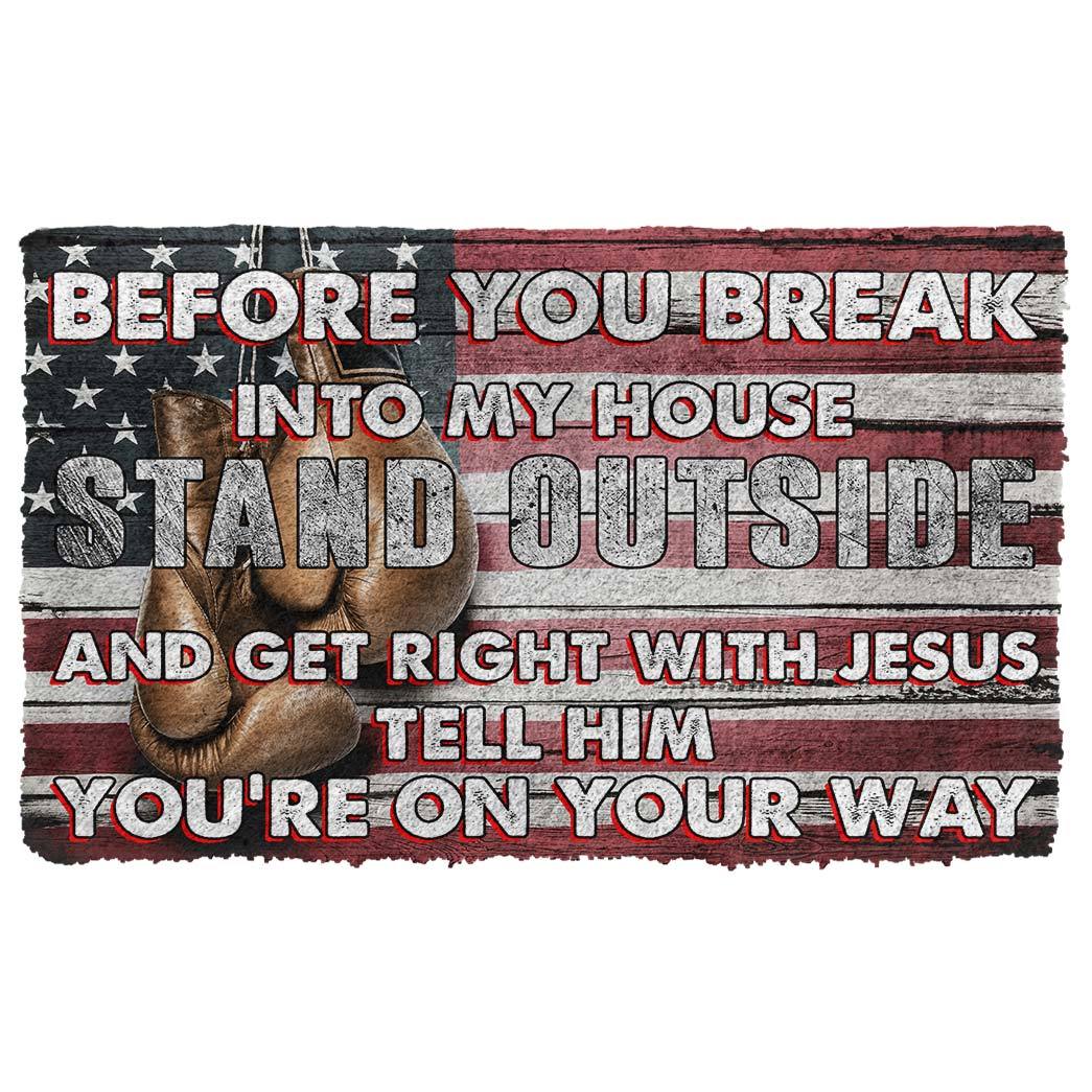 Noodever 3D Boxing Before You Break Into My House Doormat