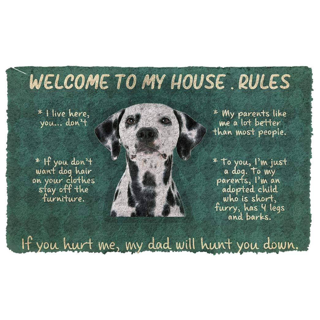 Noodever 3D Great Dane Dog Welcome To My House Rules Doormat