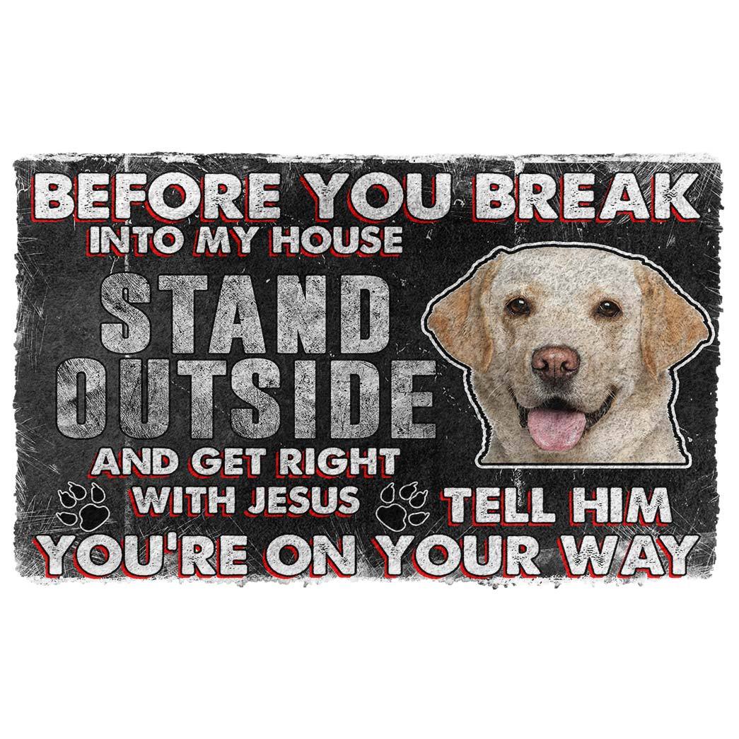 Noodever 3D Labrador Retriever Before You Break Into My House Doormat