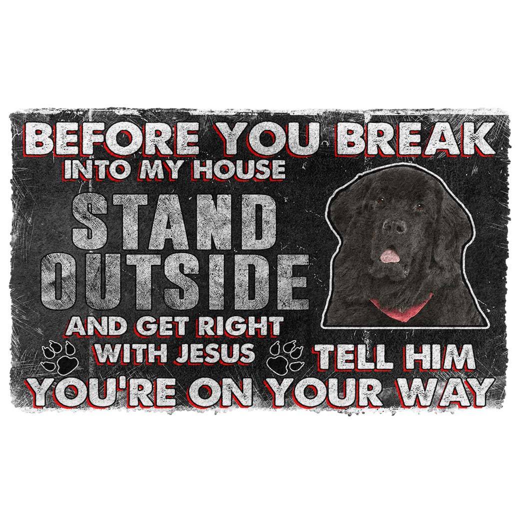 Noodever 3D Newfoundland Before You Break Into My House Doormat