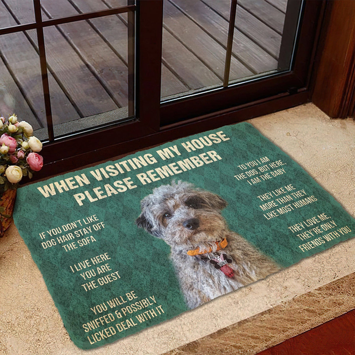 Noodever 3D Please Remember Dog Doormat