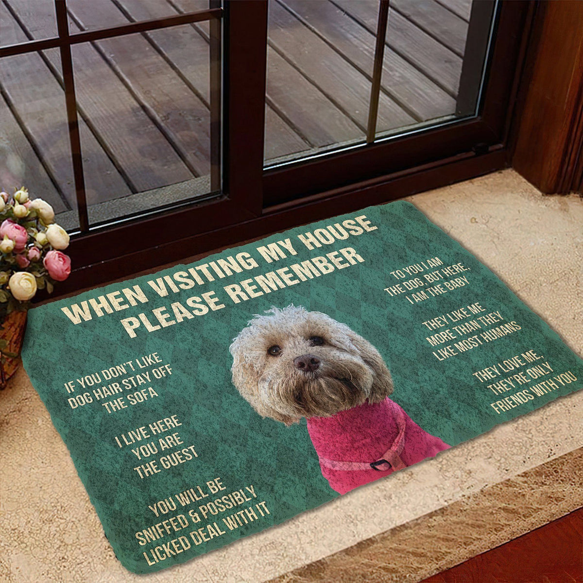 Noodever 3D Please Remember Dog Doormat