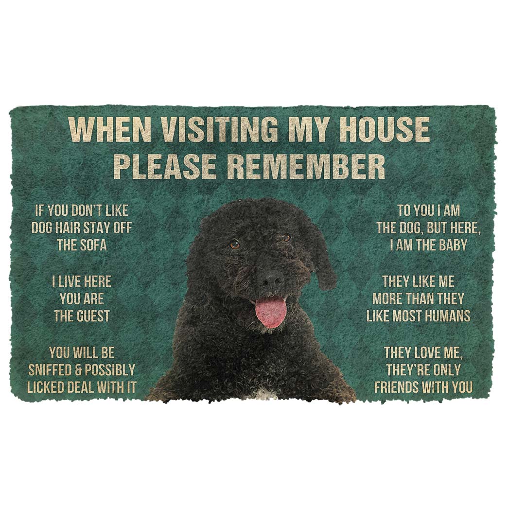Noodever 3D Please Remember Portuguese Water Dog House Rules Doormat