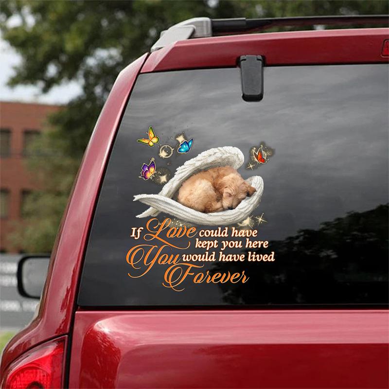 goldendoodle Sleeping Angel Lived Forever Decal