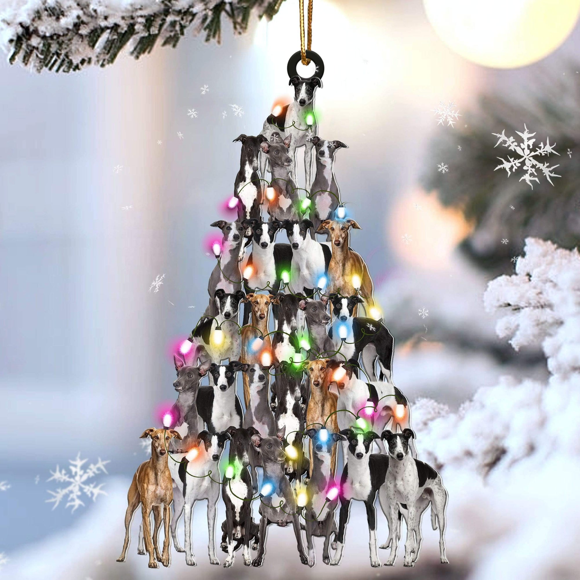 Greyhound lovely tree gift for greyhound lover gift for dog mom ornament