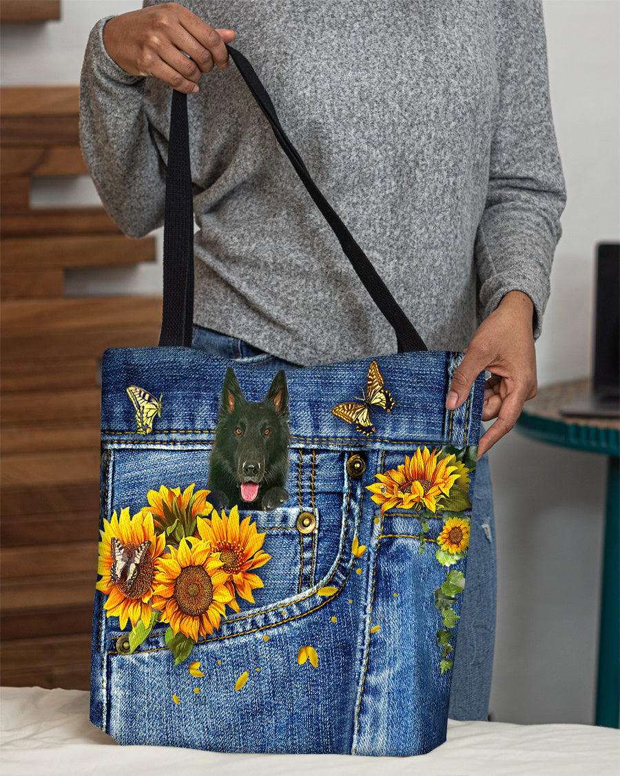 Groenendael-Sunflowers &amp; Butterflies Cloth Tote Bag