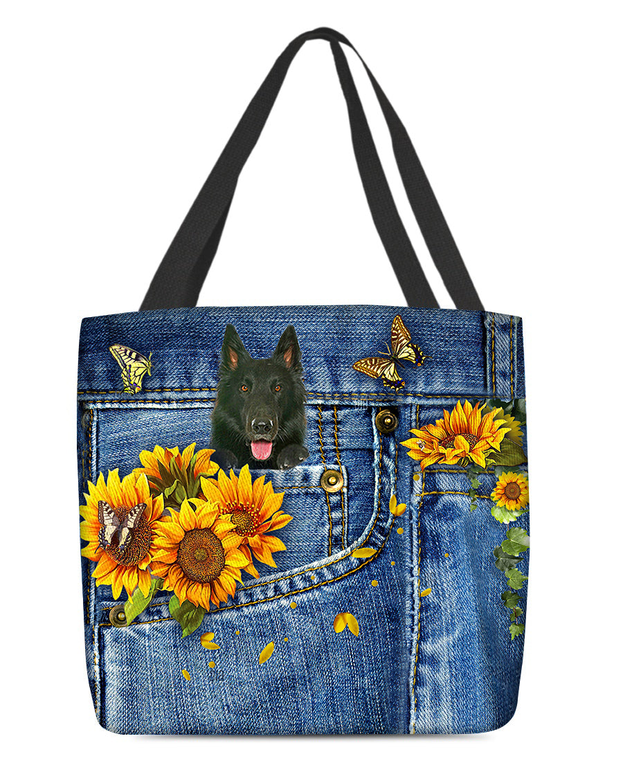 Groenendael-Sunflowers &amp; Butterflies Cloth Tote Bag