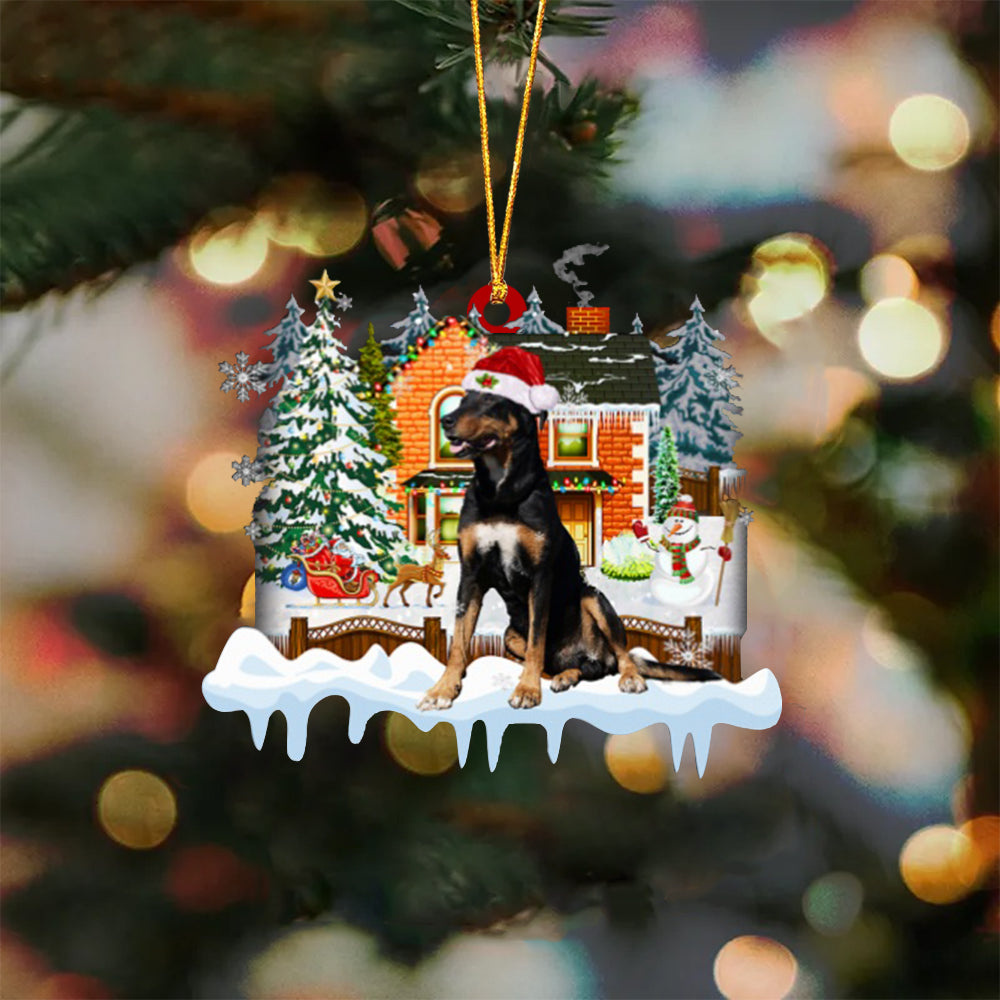 Huntaway-Xmas House-Two Sided Ornament