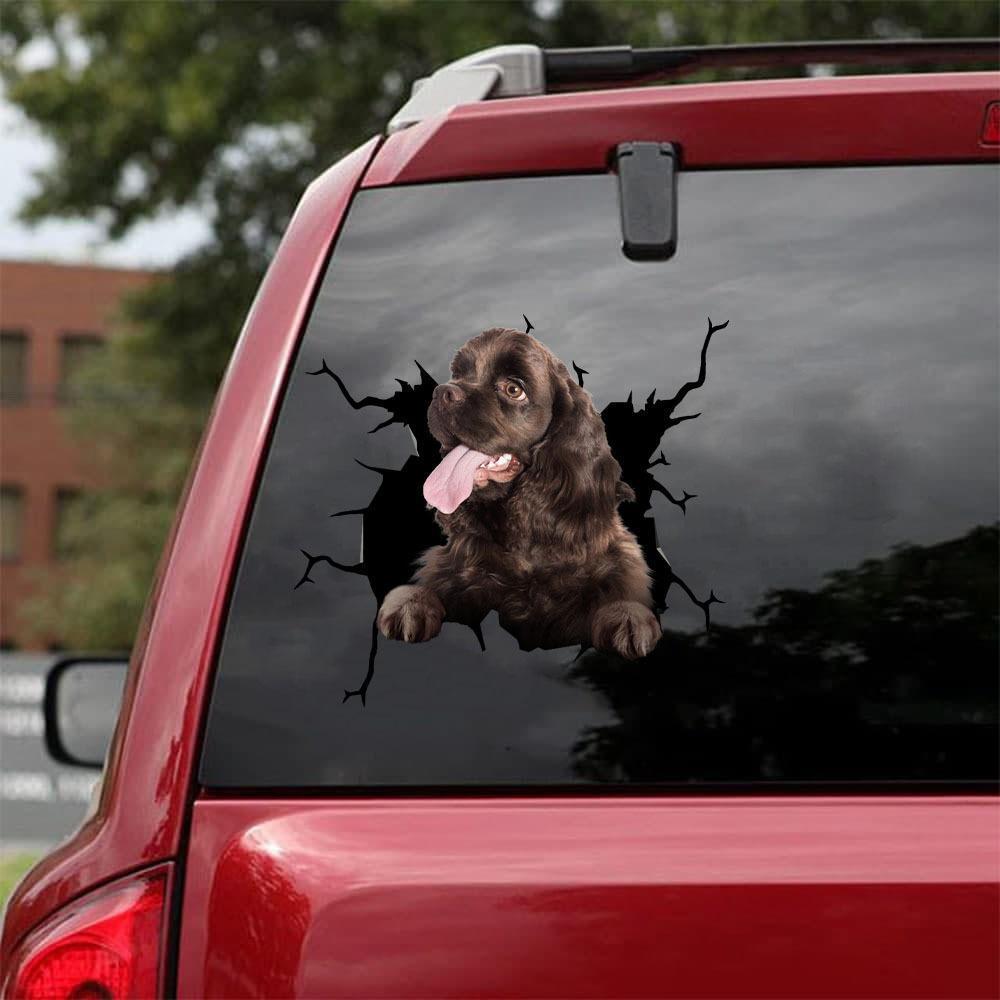 Cocker Spaniel Crack Car Sticker, Toilet Sticker, Fridge Sticker 32