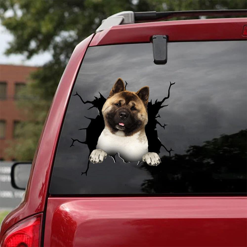 Akita Crack Car Sticker, Toilet Sticker, Fridge Sticker 9