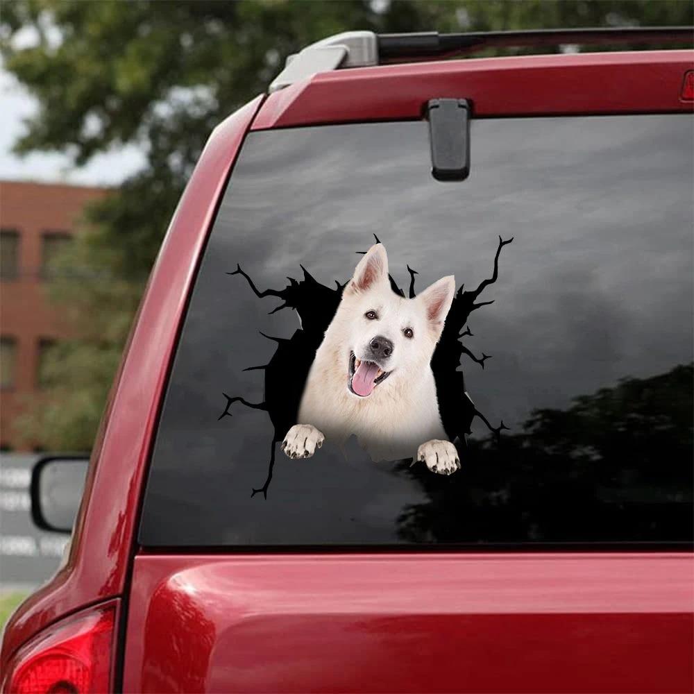 GERMAN SHEPHERD CRACK CAR STICKER 8