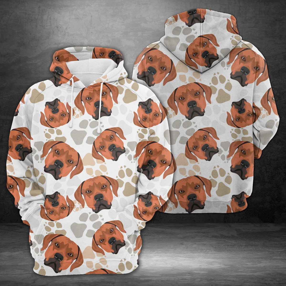 Dog Paws Rhodesian Ridgeback Unisex 3D Hoodie All Over Print