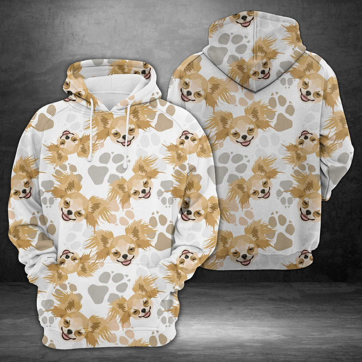 Dog Paws Chihuahua Unisex 3D Hoodie All Over Print