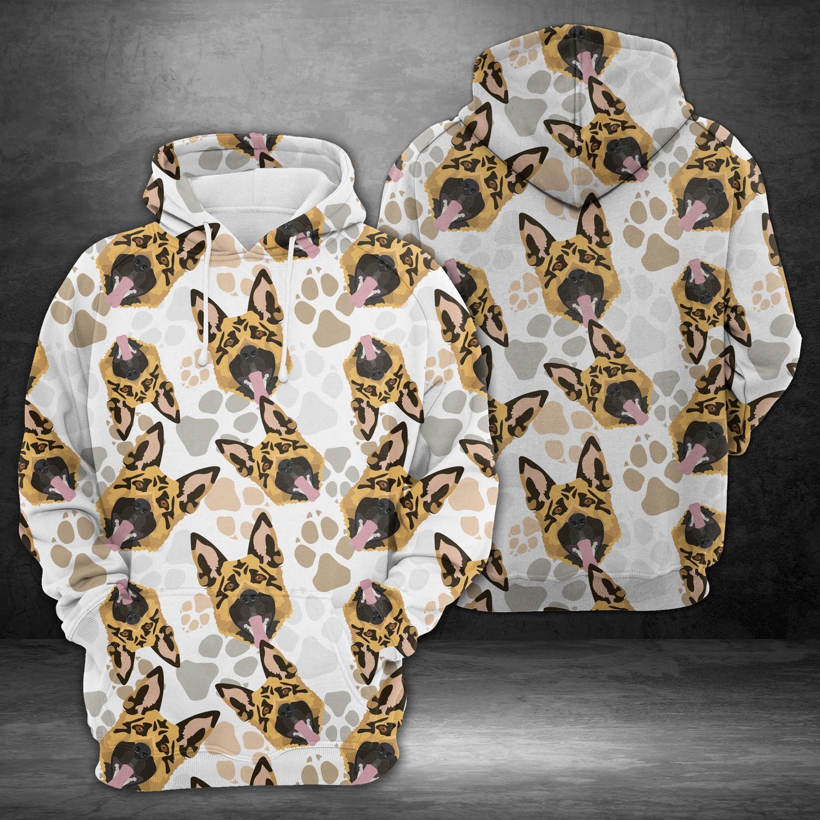 Dog Paws German Shepherd Unisex 3D Hoodie All Over Print