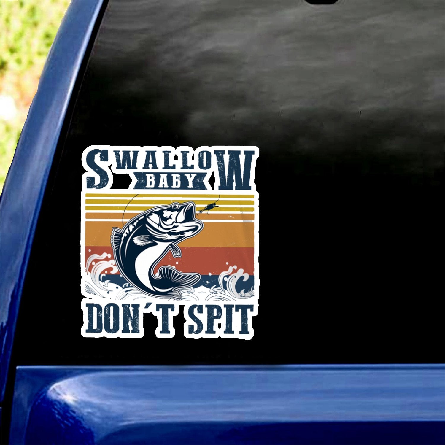 thumbnail image 2 of Funny Fishing Tackle Box Sticker - 'Angler Has Big Rod & Knows How To Use It' Decal 2 of 14