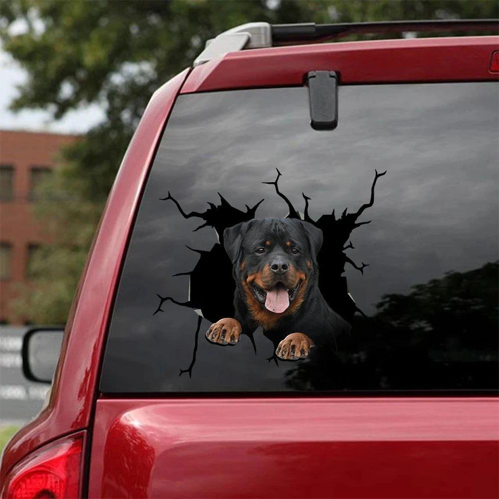 ROTTWEILER CRACK CAR STICKER 23