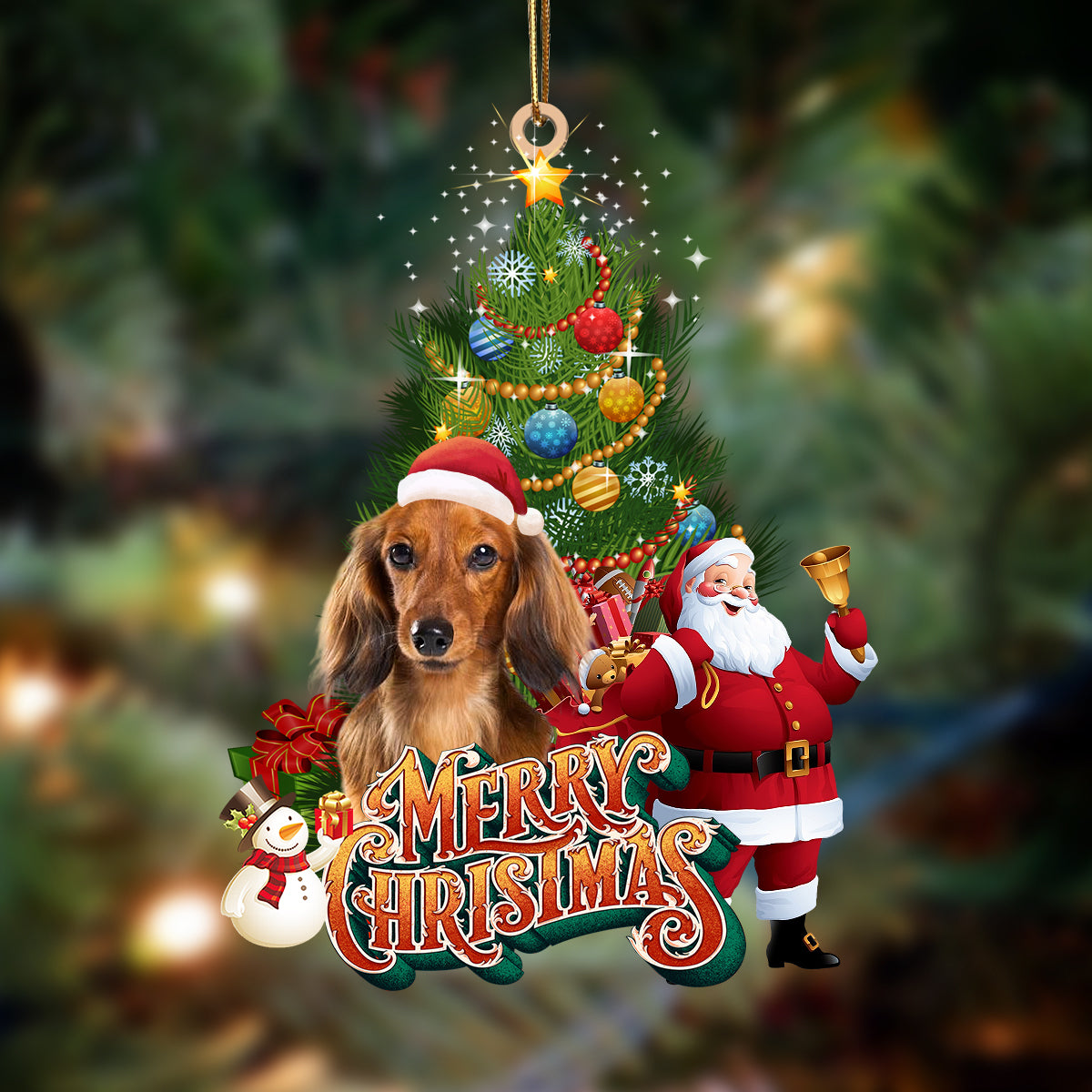 Christmas Tree&Dog Hanging Ornament