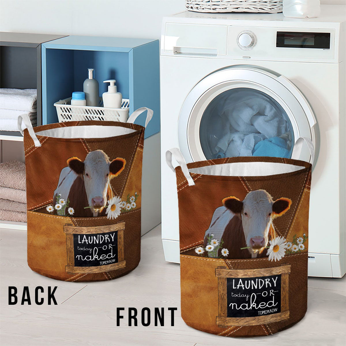 Maine Anjou-laundry today or naked tomorrow laundry basket