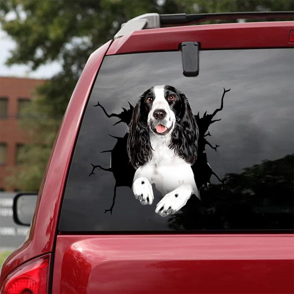 ENGLISH SPRINGER SPANIEL CRACK CAR STICKER 9