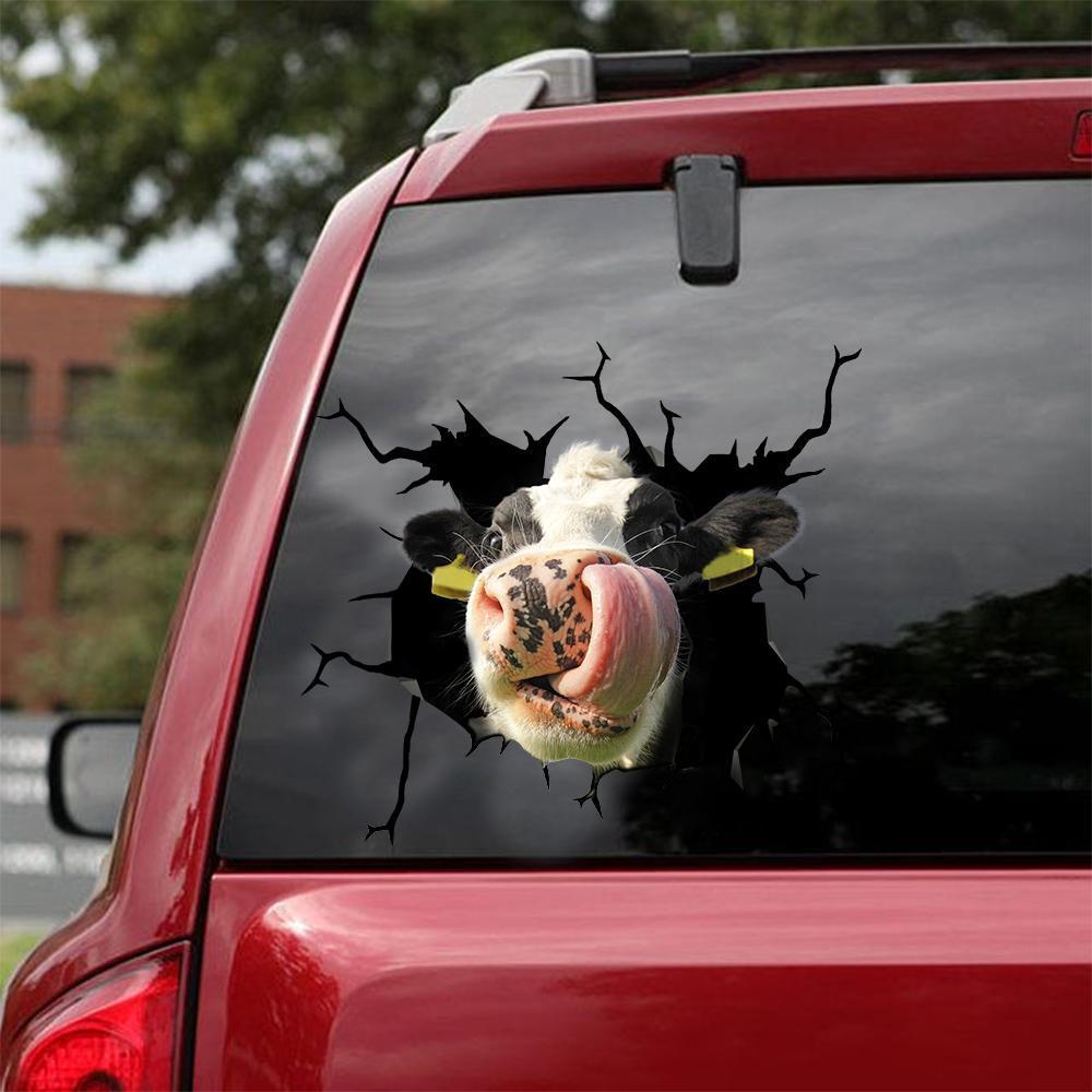 FUNNY DAIRY COW CAR STICKER CATTLE LOVER