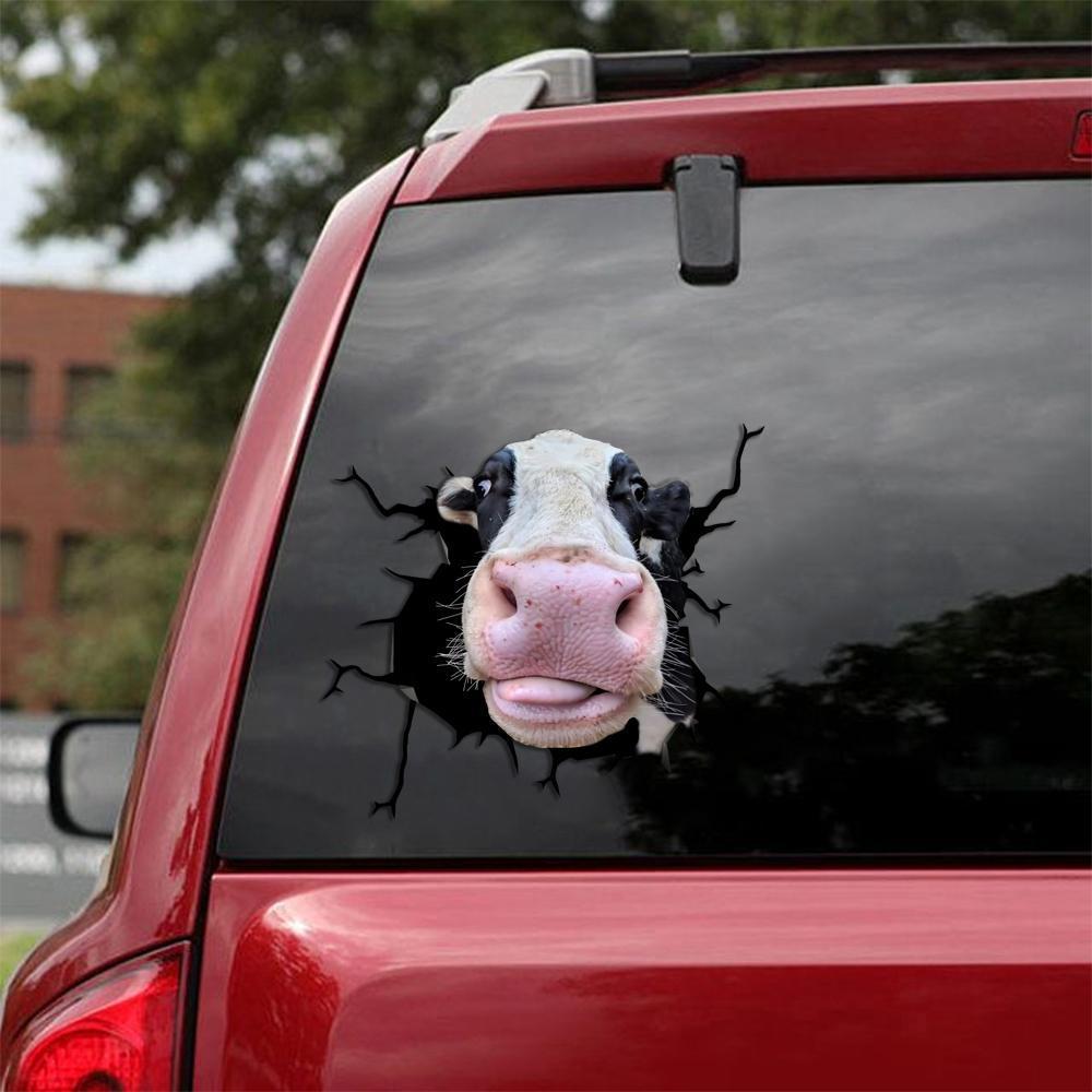 DAIRY COW CRACK STICKER CATTLE LOVER
